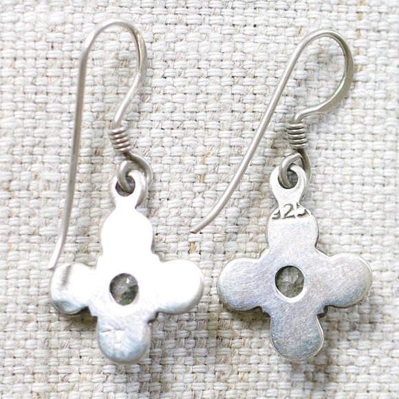 925 Sterling and Clear Crystal Earrings - Picture 2 of 4